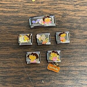 6 Casa Dor'o Dora The Explorer Italian Charms